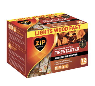 Zip Premium All Purpose Wrapped Fire Starter, Campfire, BBQ