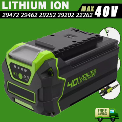 40V 29462 6,0Ah Batterie Für Greenworks G-MAX 29472 Akku 29727 22272 20302 27062