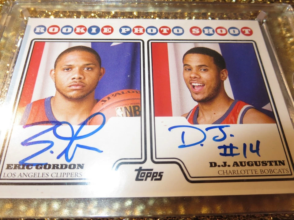 Eric Gordon Augustin 2008 Topps NBA Rookie Photo Shoot LA Clippers SIGNED Auto - Image 2 of 4