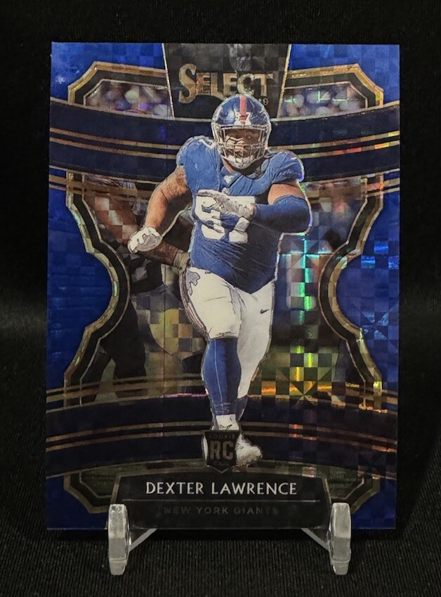 2019 Panini Select - Concourse Blue Prizm #83 Dexter Lawrence /175 (RC)