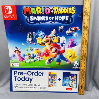 Mario Rabbids Sparks of Hope Nintendo Switch GameStop PROMO POSTER 28x24