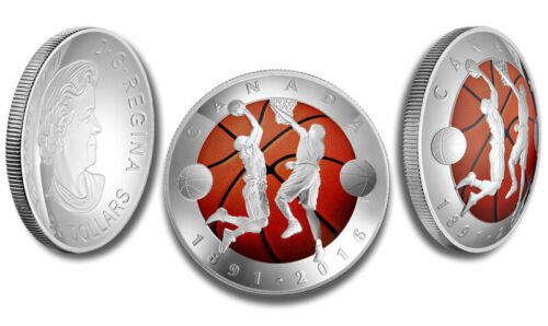 Basketball Silver Proof Dollar 2 Coin Set (U.S Mint/Canada Mint) - Picture 3 of 3
