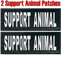 barkOutfitters SUPPORT ANIMAL Reflective Hook and Loop Patch for Service Dog