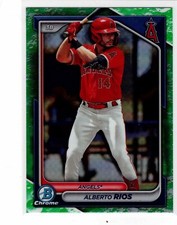 Alberto Rios Los Angeles Angels 2024 Bowman Chrome Lunar Glow Refractor