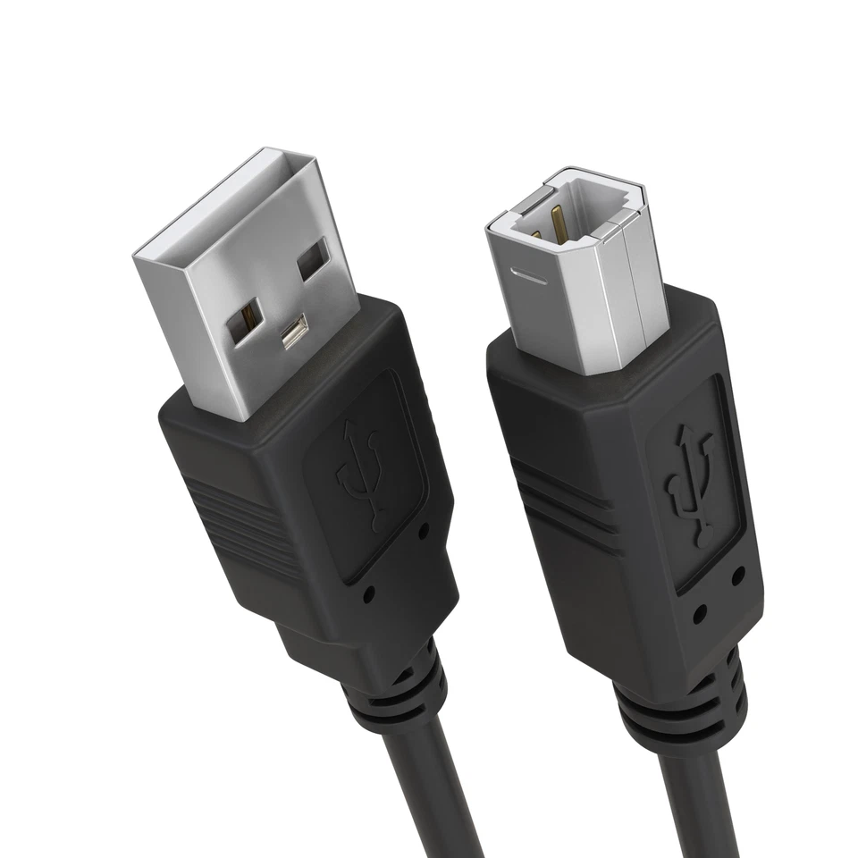 USB Printer Cable USB 2.0 A Male to B Male Cord Brother Canon Epson Dell Xerox - Image 2 of 4
