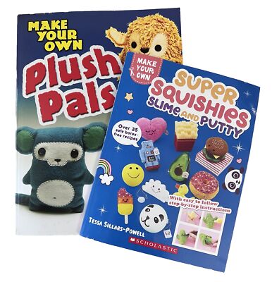 Make Your Own Plush Pals & Super Squishies Slime & Putty Craft Books Lot Gift