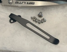 Titanium Deep Pocket Clip and Stainless Screw Set For Cold Steel Air Lite Knife