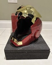 Autoking Iron Man Gold MK5 Helmet Electronic Voice Activated Open Close Mask New
