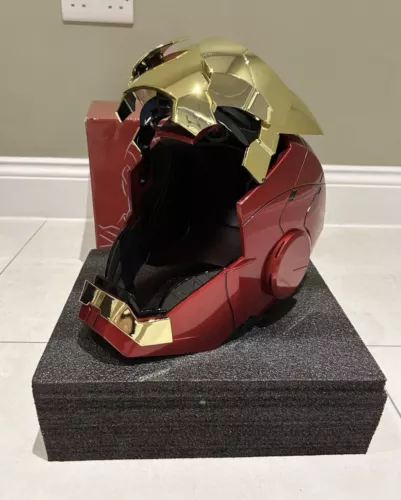 Autoking Iron Man Gold MK5 Helmet Electronic Voice Activated Open&Close Mask New - Picture 1 of 12