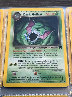 Dark Golbat Holo Rare | 2000 Team Rocket | Near Mint | Possible 8 or 9