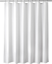 Extra Long Shower Curtain Liner Washabl 72 X 84 Inches White Shower Liner Fabric