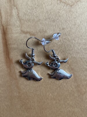 Handmade Zero Earrings The Nightmare Before Christmas Halloween Dog Ghost