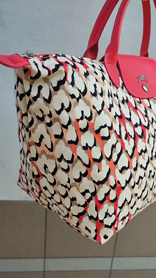 Limited Edition Longchamp Ile Aux Pantheres Coral Tote Bag Large