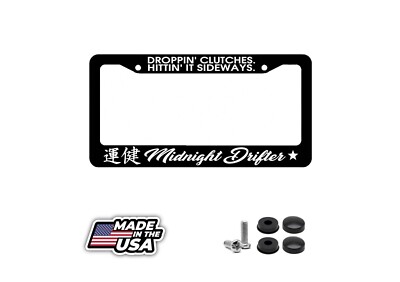 Midnight Drifter Japanese Lowered JDM Drift License Plate Frame