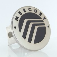 Mercury Chrome Logo Trailer Hitch Plug Cover Mercury Chrome Logo Trailer Hitch Plug Cover