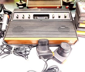 VINTAGE Atari CX2600A Video Game Console, Controllers W/ 14 Games & Extras