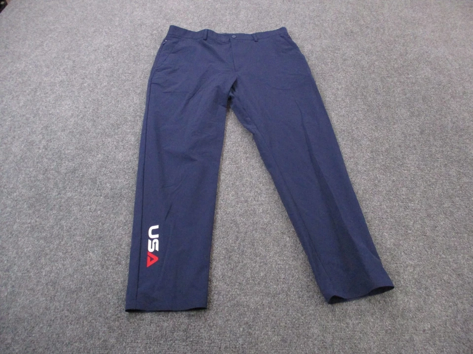 Брюки мужские Polo Ralph Lauren RLX 34 x 30 синие Chino Golf Performance логотип США - Изображение 2 из 4