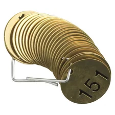 Brady 23206 Numbered Tag Set, 151 To 175, 25 Tags,  Pk25