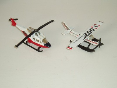 Vintage Matchbox Skybuster SB Helicopter & Sea Plane James Bond 007 Spielzeugmodelle