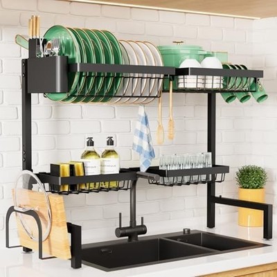 Dish Drying Rack Large Over The Sink Dish Drainer Drying Rack Kitchen Organizers