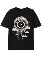 Weirdcore Eyeball in the Clouds T-Shirt Dreamcore Aesthetic Grunge Clothing Edgy