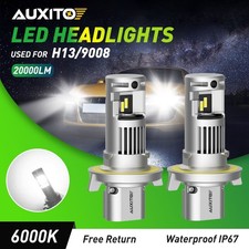 CANBUS H13 LED Headlight Super Bright Bulbs White 20000LM High/Low Beam 9008 GUS