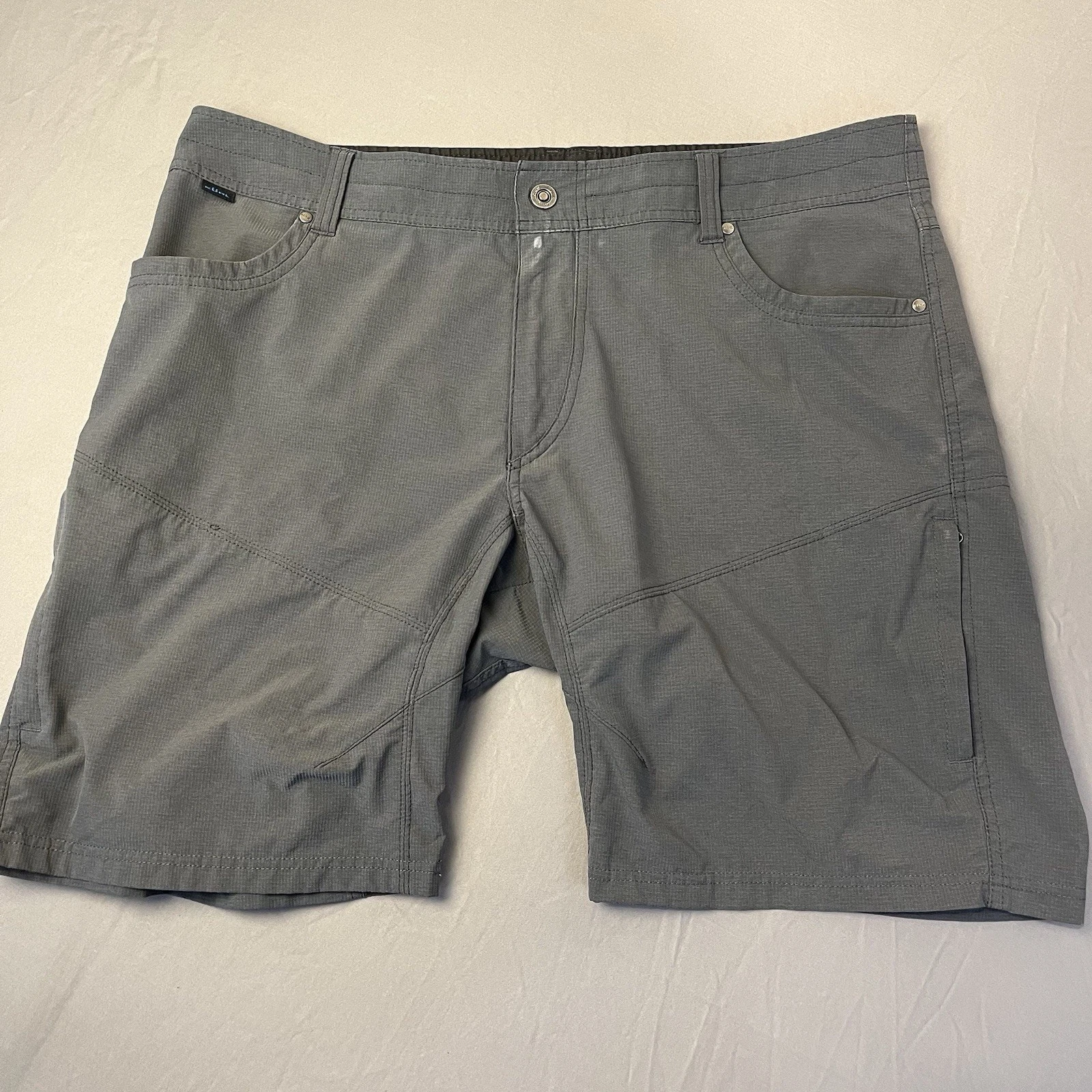 KUHL Silencr Kargo Shorts Mens Size 40 Gray 10" Camping Hiking 5230 Ripstop