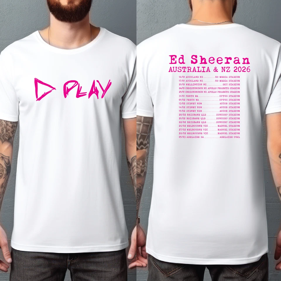 Ed Sheeran Play, Loop Tour T- Shirt, 2026, Tour Merchandise- More Colours! - image 2 of 4
