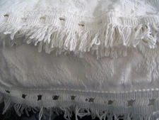Vintage CROWN CRAFTS Standard Pillow Matelasse Cotton Sham w/Fringe