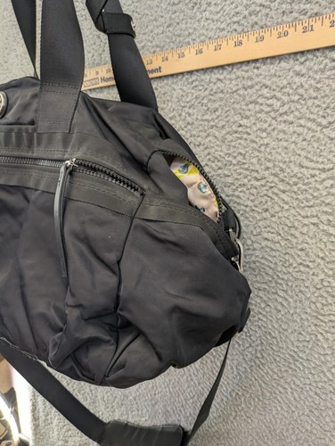 Lululemon “Sweat Love” Black Gym Duffel Bag – Shoulder Strap - Picture 5 of 14