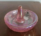 Vintage Carnival Glass Fenton Beautiful Pink Ring Holder