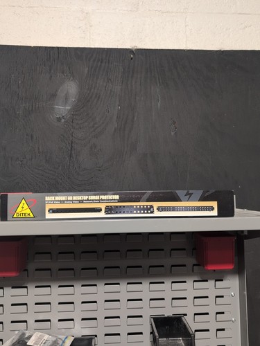Ditek Rack Mount or Desktop 6 Channel 2U Faceplate Surge Protector DTK ...