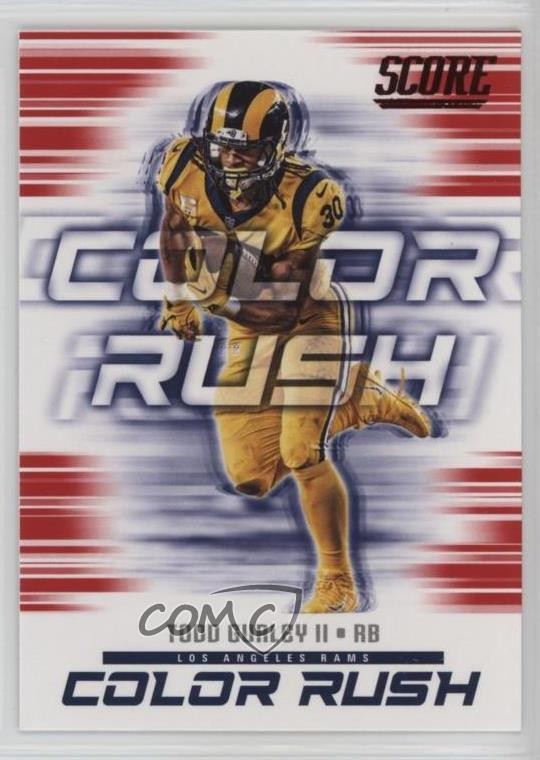 2018 Score Color Rush Red Todd Gurley II #4 18yb