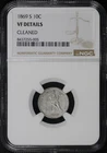 1869-S Seated Liberty Dime NGC VF Details Cleaned
