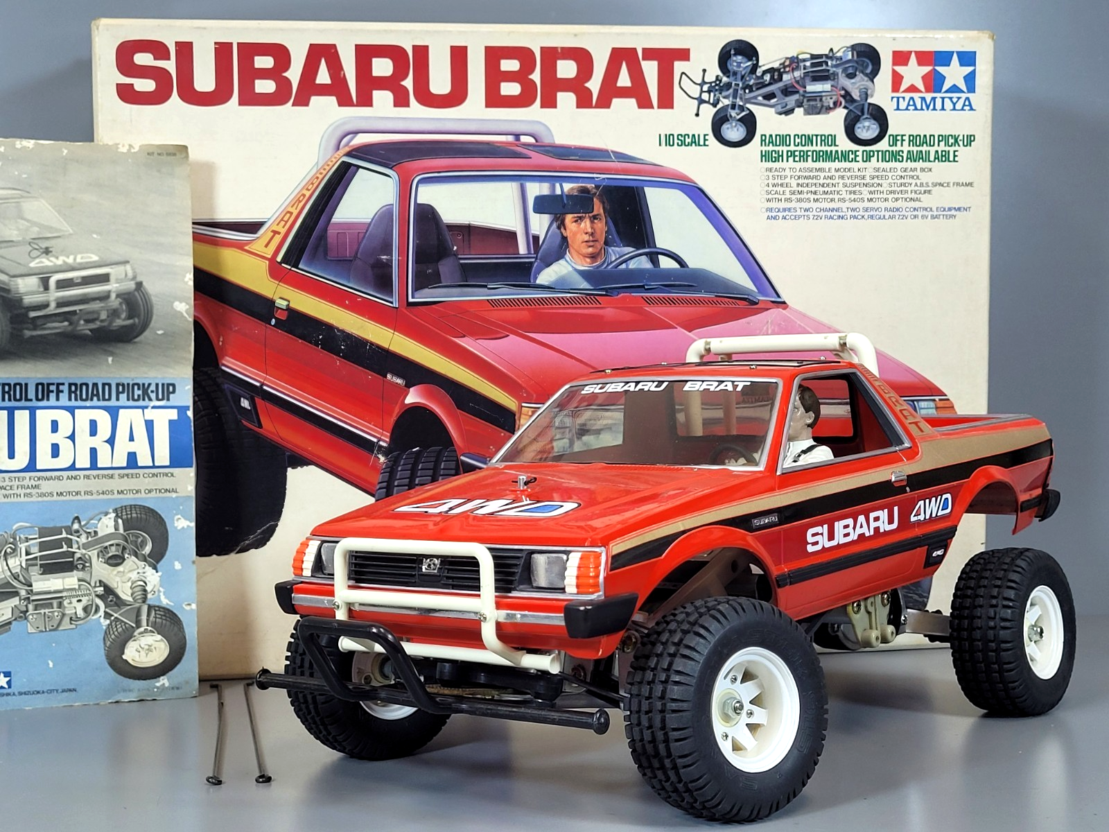 Vintage Tamiya 1/10 Subaru Brat #5838 with Motor & Aluminum Rear Control Arm