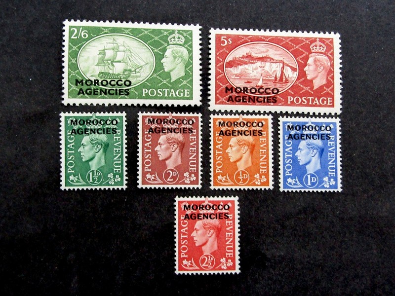nystamps Great Britain Offices Abroad Morocco Stamp # 263-269 MOGH U26y1368