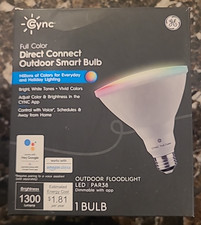 GE - Cync Smart Full Color Direct Connect Outdoor Light Bulb PAR38 Bulb 90W 111