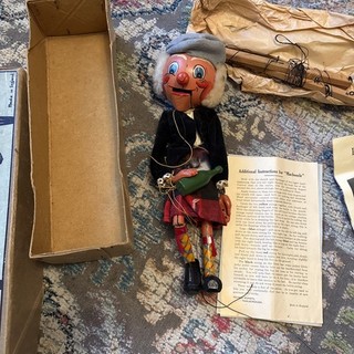 Pelham Puppets Vintage Macboozle Puppet in Box with Wooden Handle