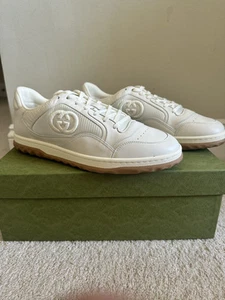 Baskets basses homme Gucci Mac80 GG blanc cassé US taille 10 neuves avec étiquette
