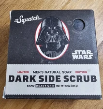 Dr. Squatch Dark Side Scrub Limited Edition Star Wars Darth Vader Bar Soap New