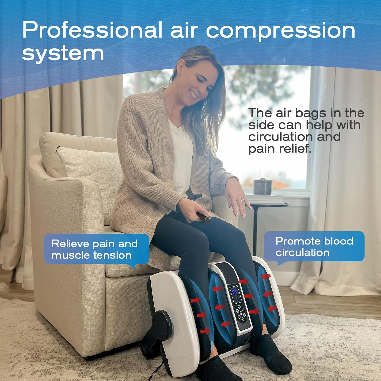Shiatsu Foot Massager Machine W/ Heat Vibrate Deep Kneading for Plantar Fasciiti
