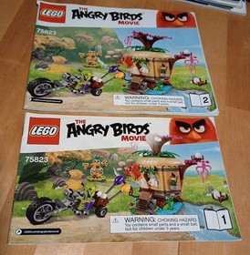 Lego 75823 ANGRY BIRDS Movie Island Egg Heist Instruction Manuals 1 & 2 ONLY 