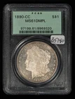 1890-CC $1 Morgan Silver Dollar Deep Mirror Proof-Like - PCGS MS 61 DMPL - B5780