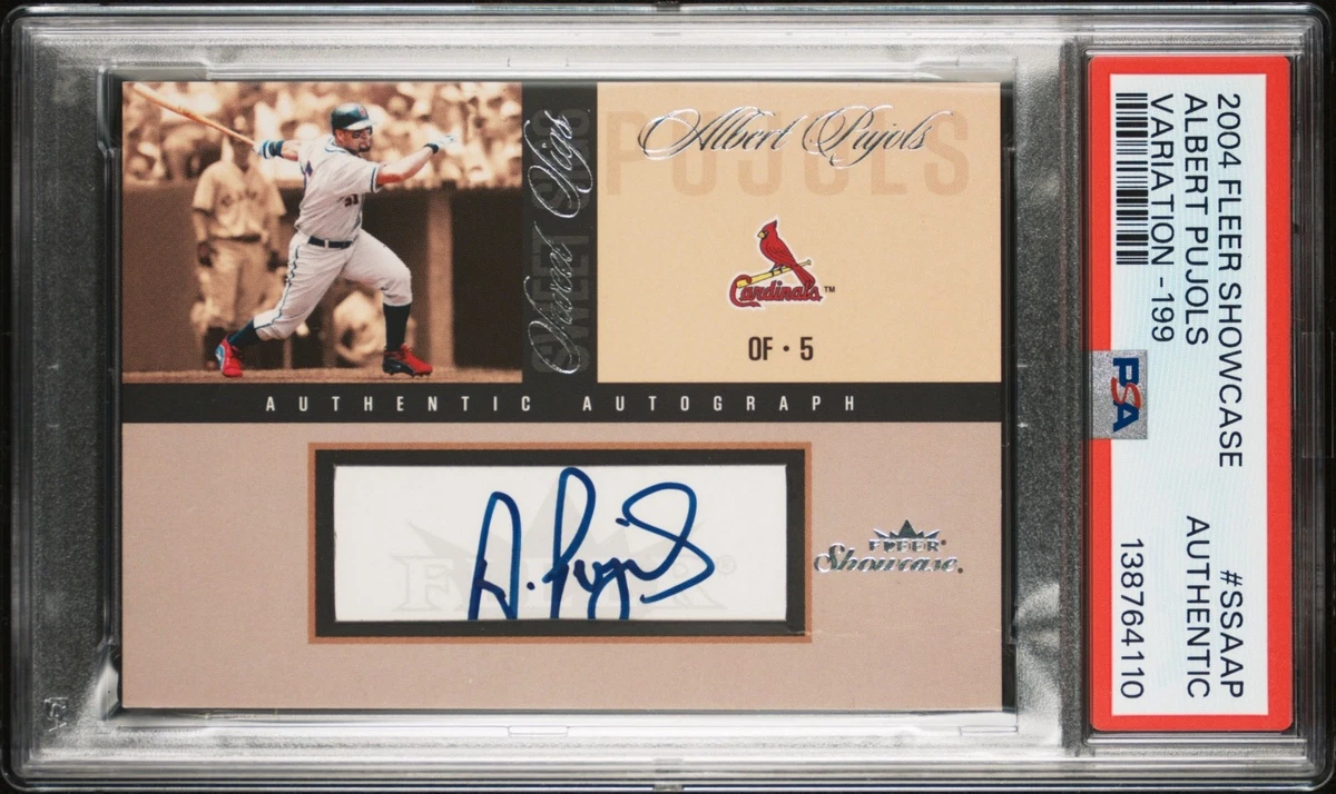 Fleer Albert Pujols Baseball Original Autographed Sports Trading