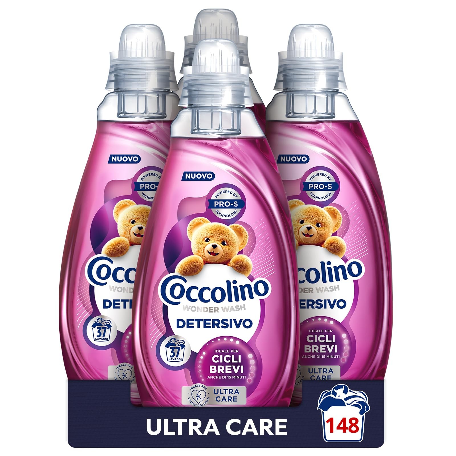 Detersivo Wonder Wash Ultra Care Liquido 37 Lavaggi - Efficacia Rapida