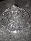Anchor Hocking Vtg Star of David Prescut Glass Candy Dish with Lid Collectible