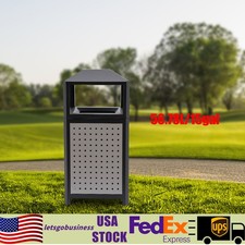 15Gallon Commercial Outdoor Trash Can Large Site Lot Garbage Waste Container