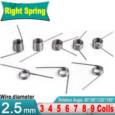 #ad Torsion Spring pack of 10 2.5mm Wire Diameter 12mm 30mm OD Right Spring $18.99