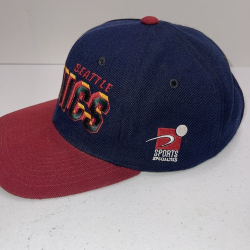VTG Seattle Super Sonics 90s Sports Specialties Snapback Hat Laser Shadow Dome - Picture 3 of 6