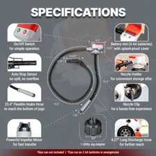 TERAPUMP TRFA01-XL-FUEL TRANSFER PUMP W / EXTENDED HOSES